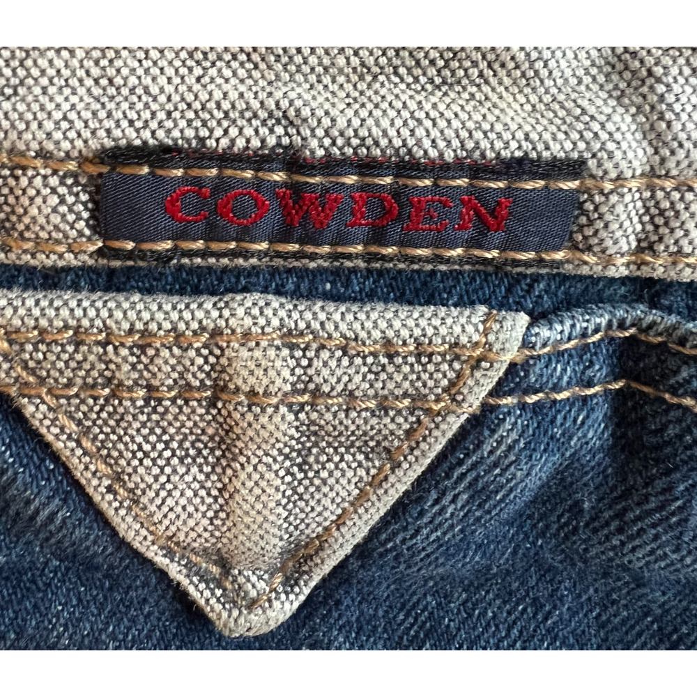 Cowden Jeans Mens 28x29 Made in USA Heavy Denim Straight Leg Boho Vintage 1980s - Picture 3 of 10